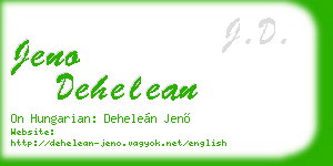 jeno dehelean business card